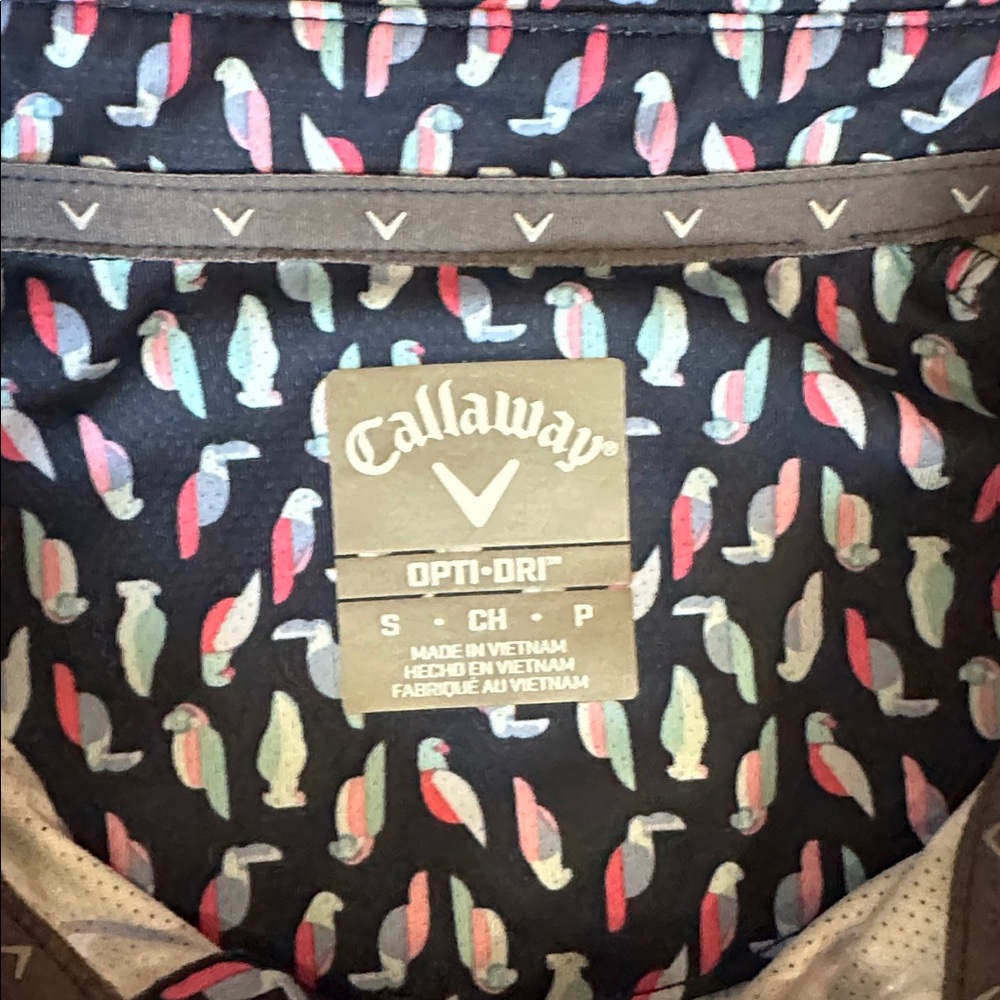 Callaway Multicolor Bird Pattern Polo - image 2